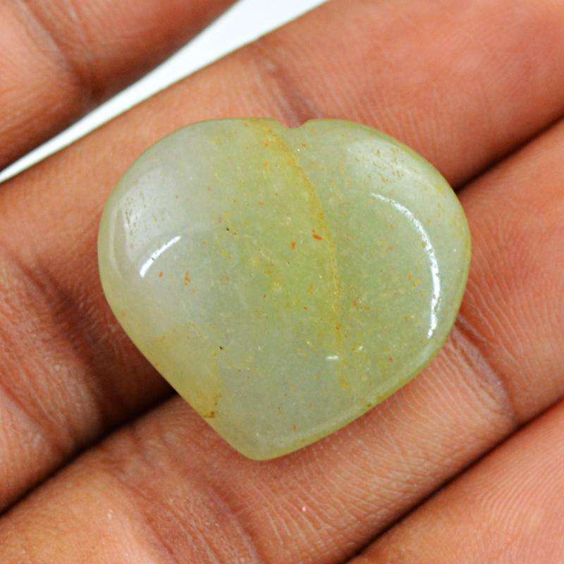 gemsmore:Best Offer Green Aquamarine Gemstone - Natural Heart Shape