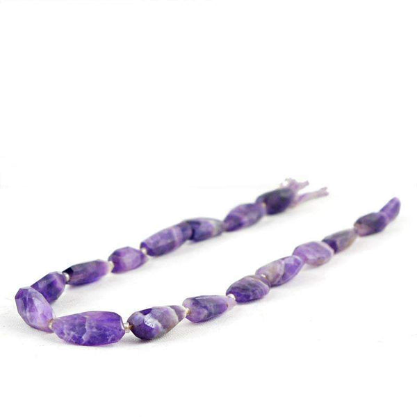 gemsmore:Bi-Color Amethyst Drilled Beads Strand Natural Faceted