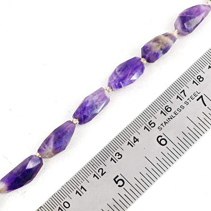gemsmore:Bi-Color Amethyst Drilled Beads Strand Natural Faceted