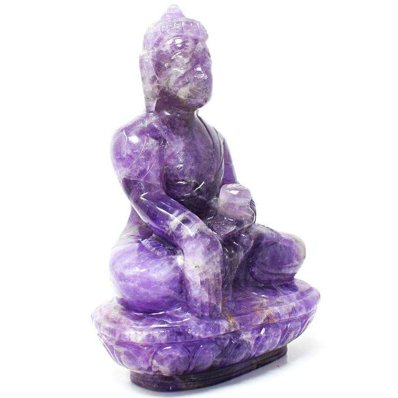 gemsmore:Bi-Color Amethyst Hand Carved Lord Buddha - Massive sir0