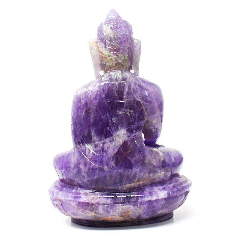 gemsmore:Bi-Color Amethyst Hand Carved Lord Buddha - Massive sir0