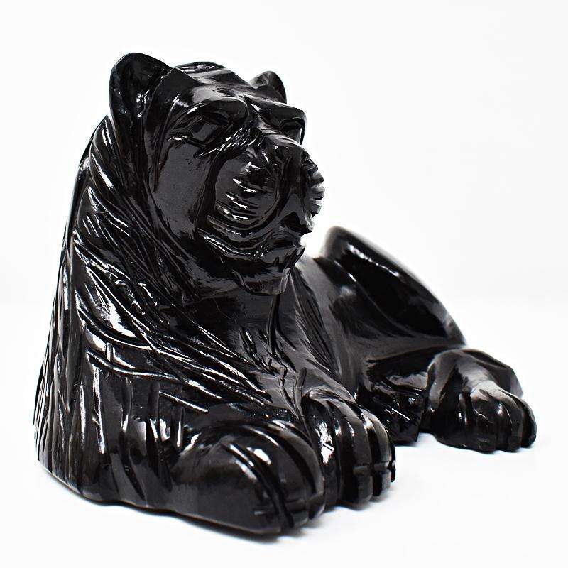 gemsmore:Black Spinel Hand Carved Museum Size Lion