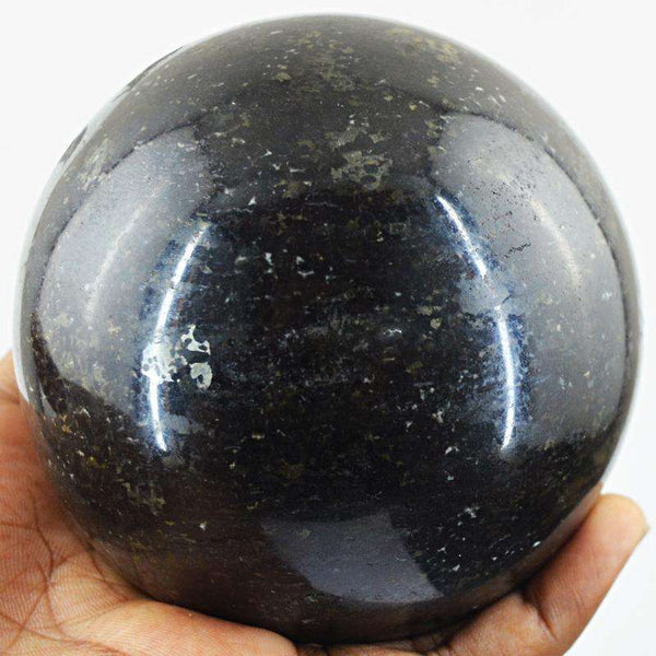gemsmore:Black Spinel Hand Carved Reiki Healing Ball
