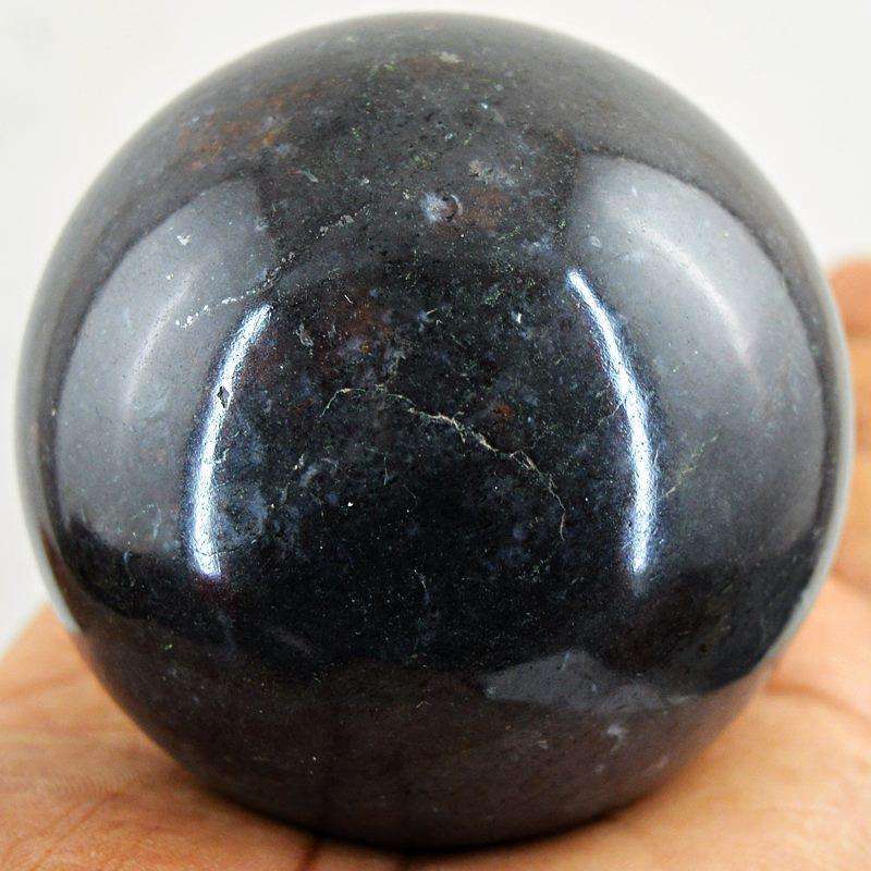 gemsmore:Black Tourmaline Crystal Healing Sphere - Huge