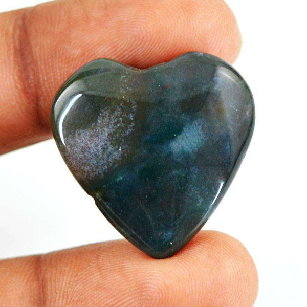 gemsmore:Blood Green Jasper Gemstone Natural Carved Heart Shape