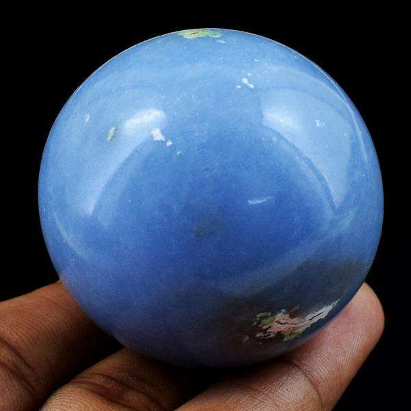 gemsmore:Blue Lace Agate Reiki Crystal Healing Sphere