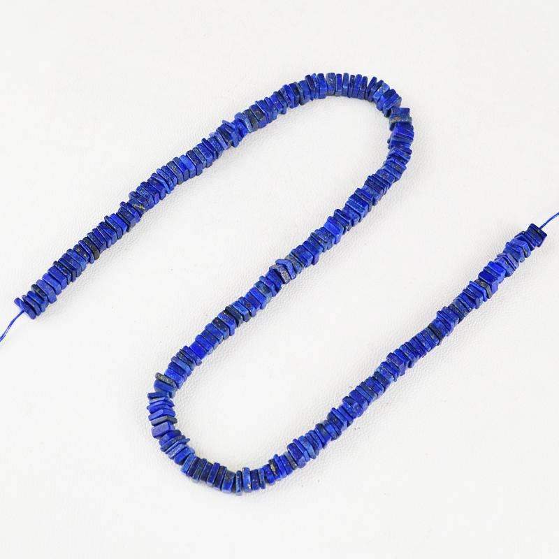 gemsmore:Blue Lapis Lazuli Beads Strand Natural Untreated Drilled