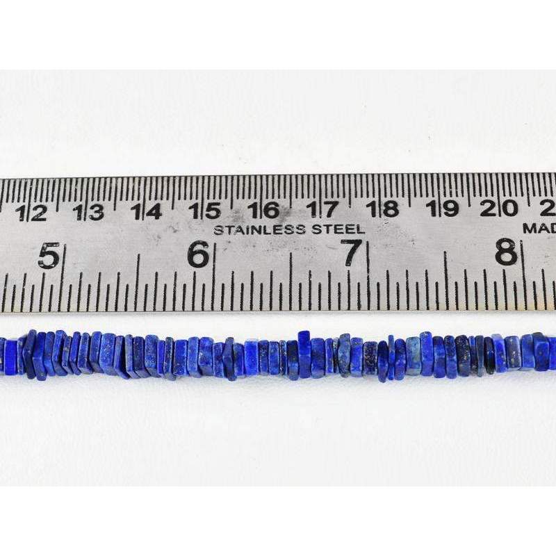 gemsmore:Blue Lapis Lazuli Beads Strand Natural Untreated Drilled