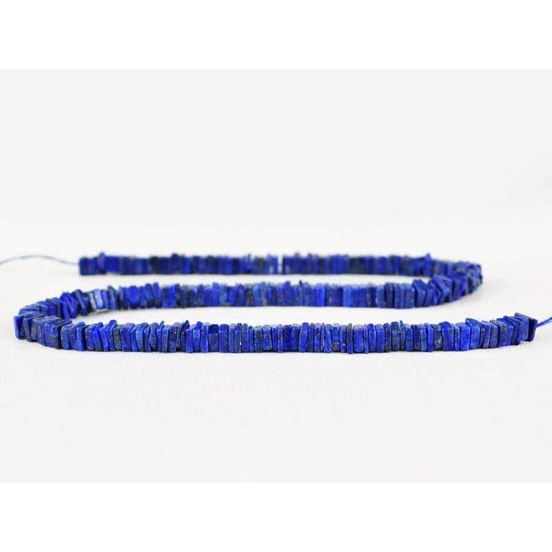 gemsmore:Blue Lapis Lazuli Beads Strand Natural Untreated Drilled