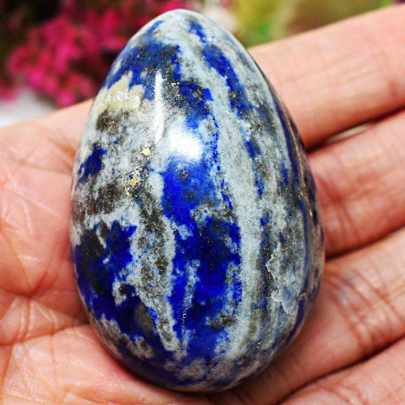 gemsmore:Blue Lapis Lazuli Carved Healing Egg SIR