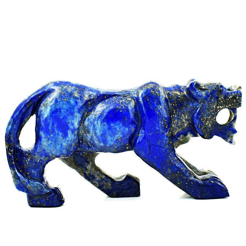 gemsmore:Blue Lapis Lazuli Finely Hand Carved Lion