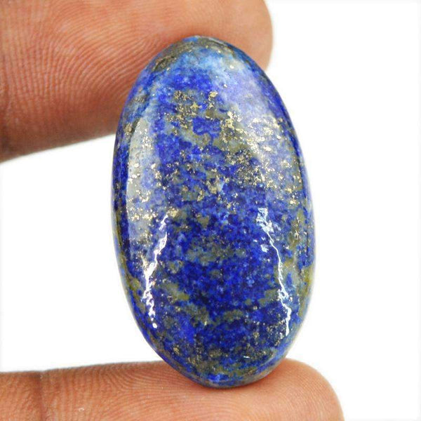 gemsmore:Blue Lapis Lazuli Gemstone Natural Oval Shape