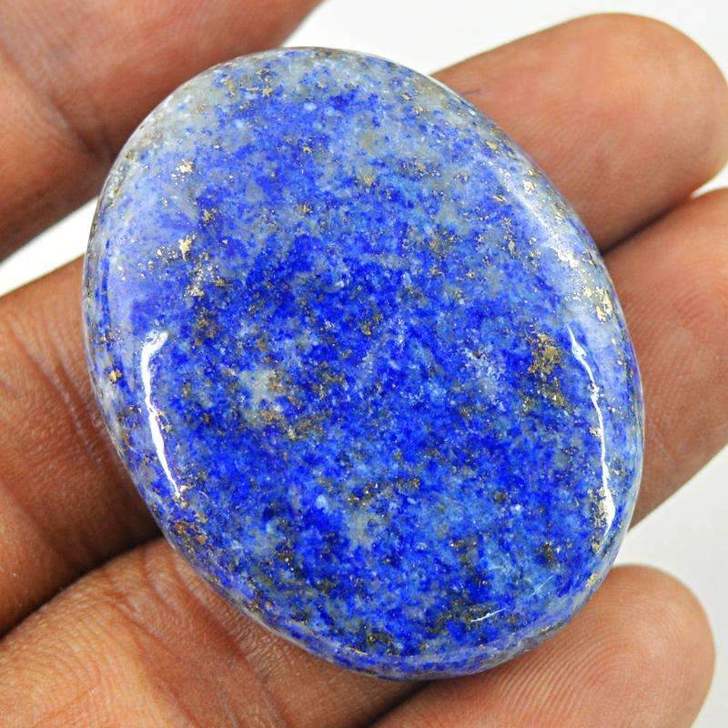 gemsmore:Blue Lapis Lazuli Gemstone Natural Oval Shape