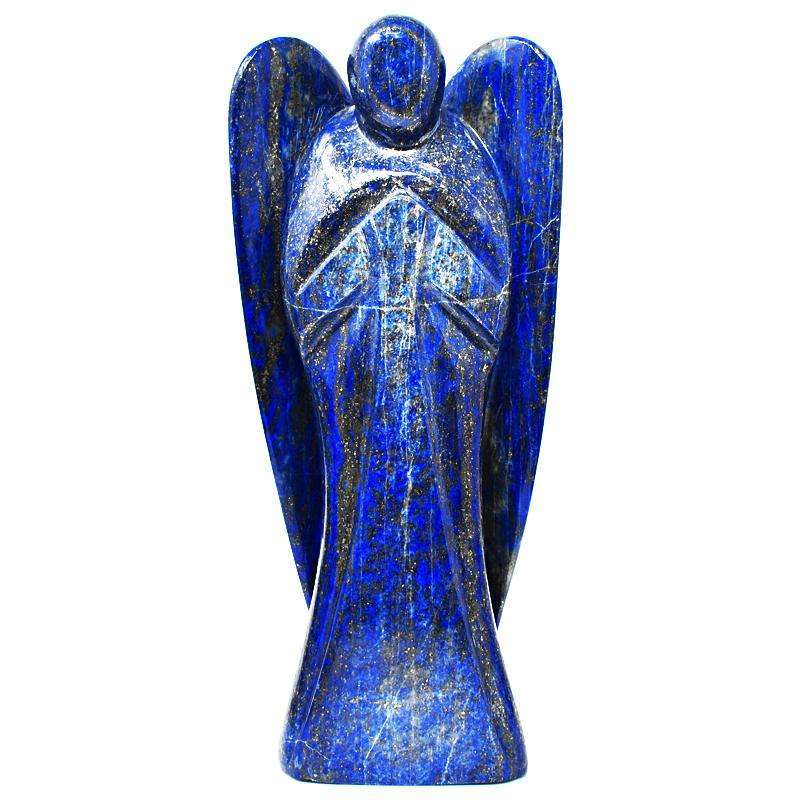 gemsmore:Blue Lapis Lazuli Hand Carved Big Healing Angel