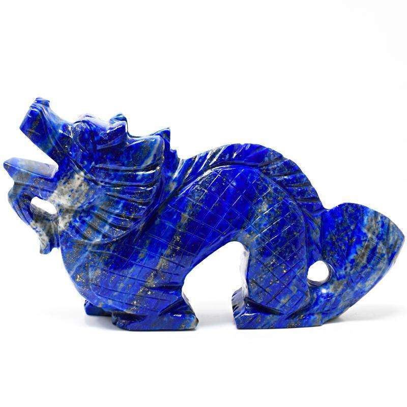 gemsmore:Blue Lapis Lazuli Hand Carved Dragon sir0