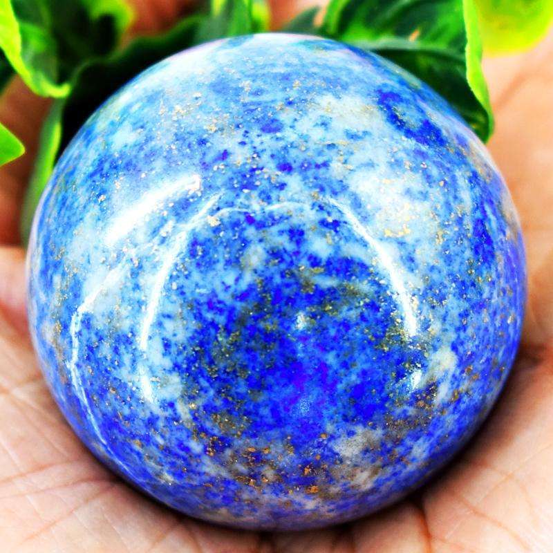 gemsmore:Blue Lapis Lazuli Hand Carved Healing Sphere