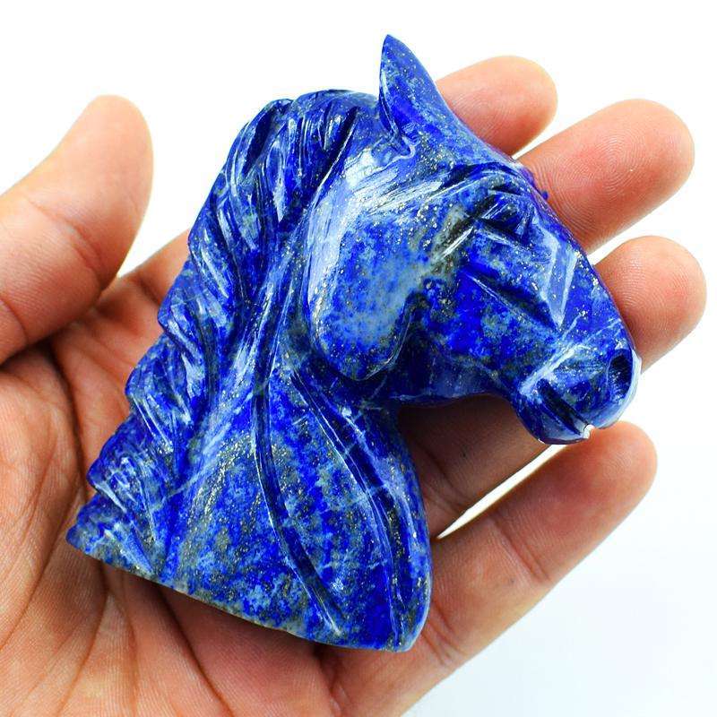 gemsmore:Blue Lapis Lazuli Horse Burst - Exclusive Hand Carved