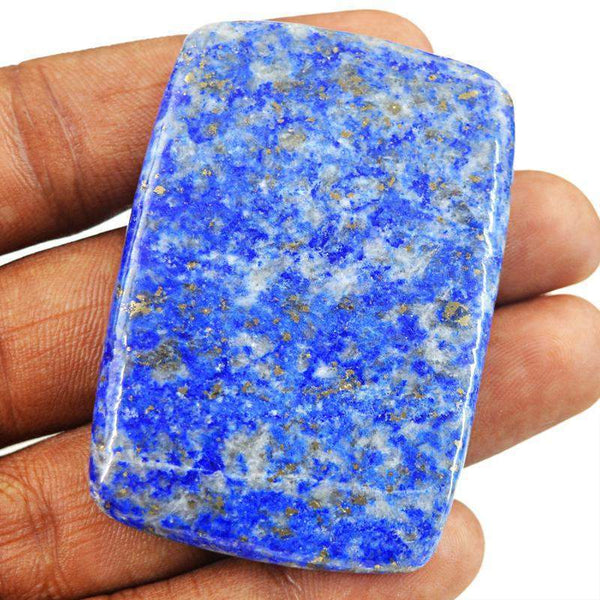 gemsmore:Blue Lapis Lazuli Natural Rectangular Shape Gemstone