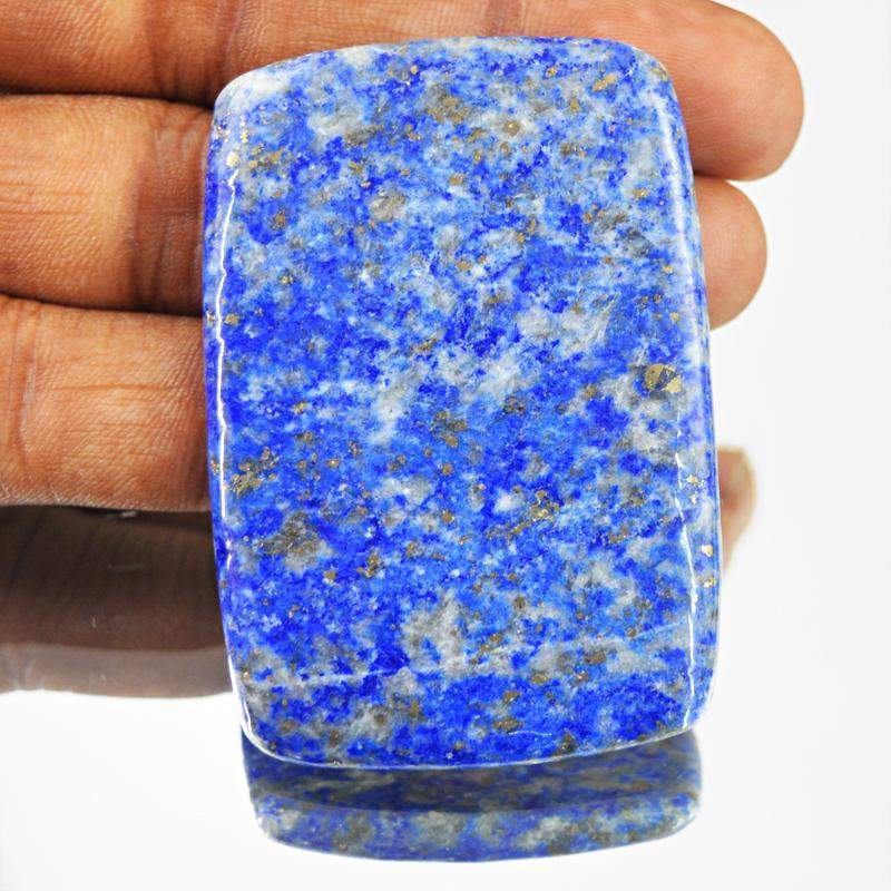 gemsmore:Blue Lapis Lazuli Natural Rectangular Shape Gemstone