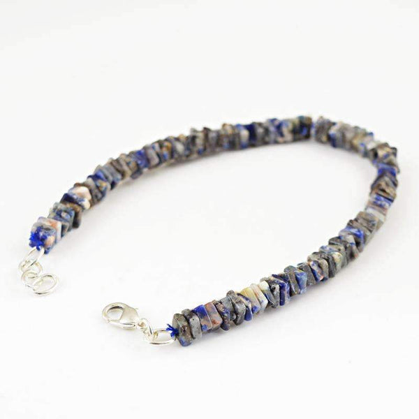 gemsmore:Blue Sodalite Bracelet - Natural Untreated Beads