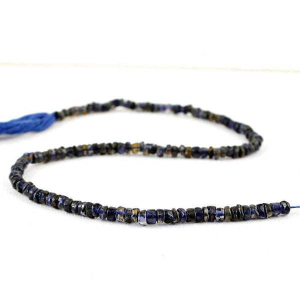 gemsmore:Blue Tanzanite Beads Strand - Natural Drilled