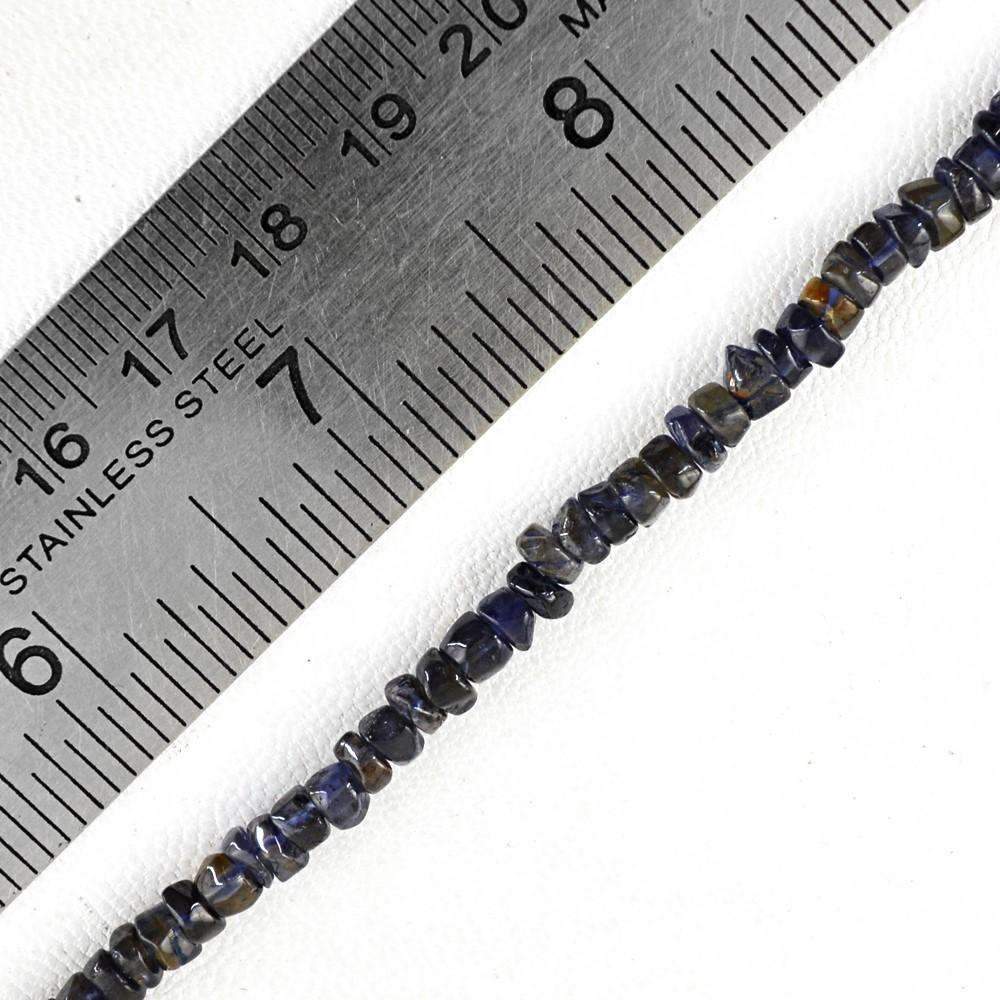 gemsmore:Blue Tanzanite Beads Strand - Natural Drilled