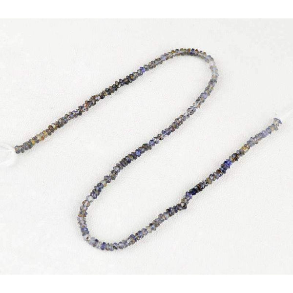 gemsmore:Blue Tanzanite Beads Strand - Natural Faceted Drilled