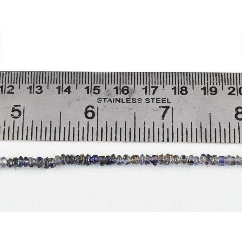 gemsmore:Blue Tanzanite Beads Strand - Natural Faceted Drilled