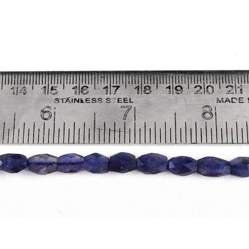 gemsmore:Blue Tanzanite Beads Strand Natural Faceted Drilled