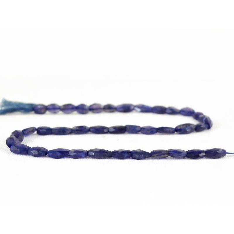 gemsmore:Blue Tanzanite Beads Strand Natural Faceted Drilled