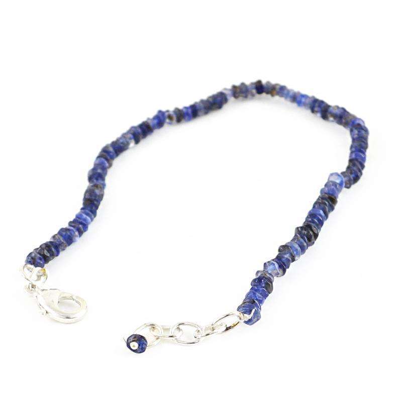 gemsmore:Blue Tanzanite Bracelet Natural Faceted Beads
