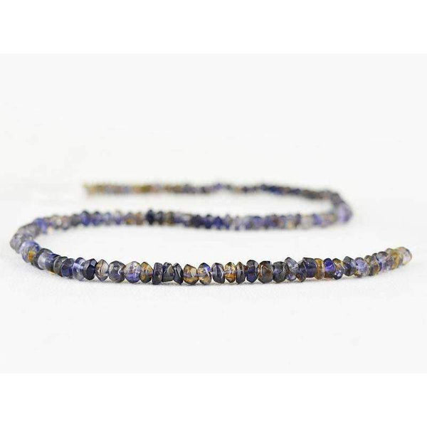 gemsmore:Blue Tanzanite Drilled Beads Strand Natural Faceted