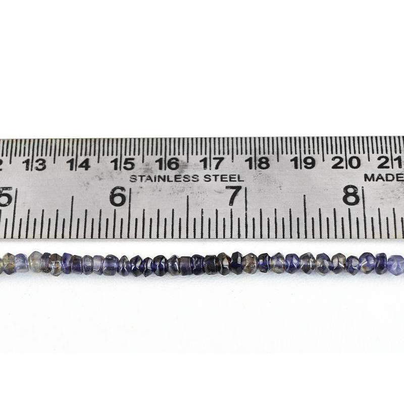 gemsmore:Blue Tanzanite Drilled Beads Strand Natural Faceted