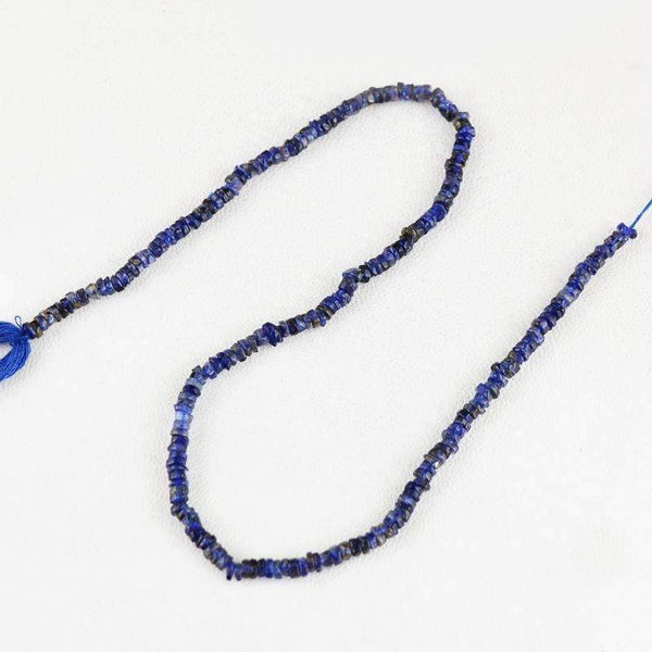 gemsmore:Blue Tanzanite Drilled Beads Strand Natural Round Shape