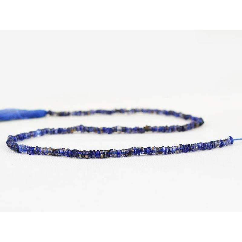 gemsmore:Blue Tanzanite Drilled Beads Strand Natural Round Shape