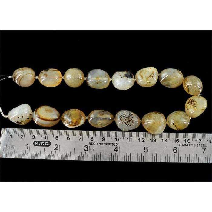 gemsmore:Brown Onyx Beads Strand Natural Drilled