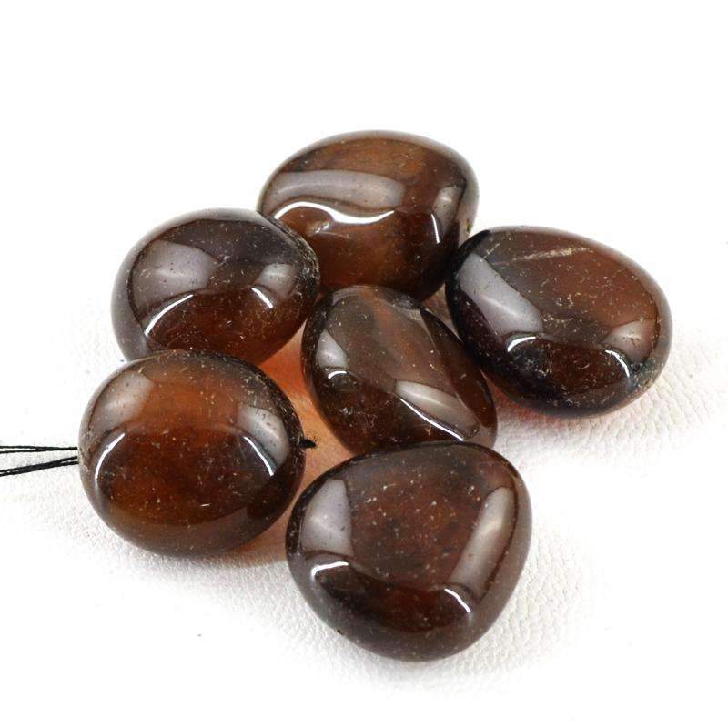 gemsmore:Brown Onyx Drilled Beads Lot - Natural Untreated