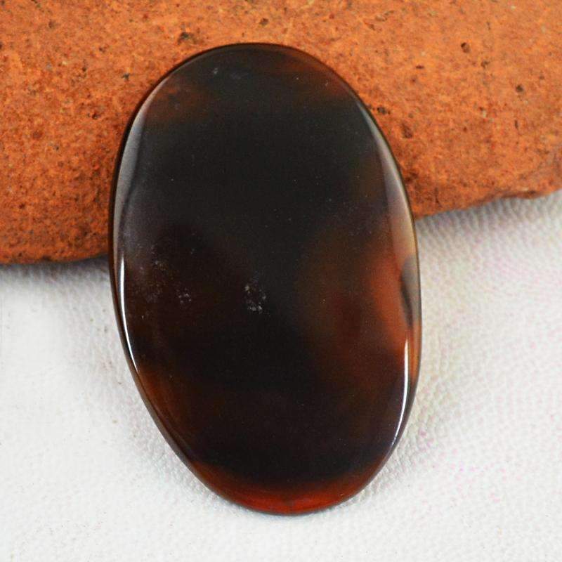 gemsmore:Brown Onyx Gemstone - Natural Oval Shape