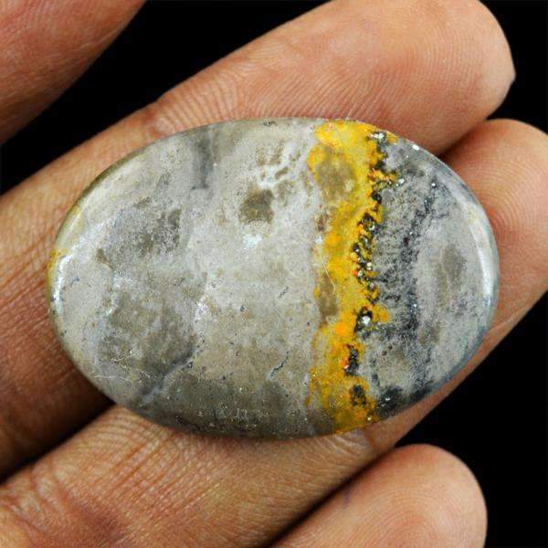 gemsmore:Bumble Bee Jasper Gemstone - Natural Oval Shape