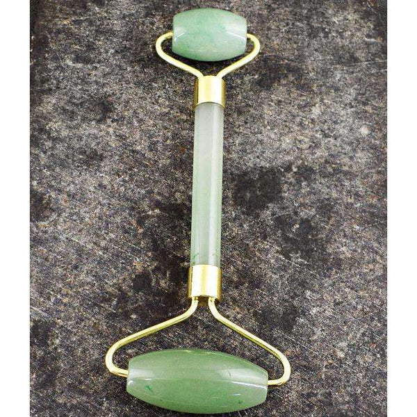 gemsmore:Carved Green Aventurine Healing Massage Roller
