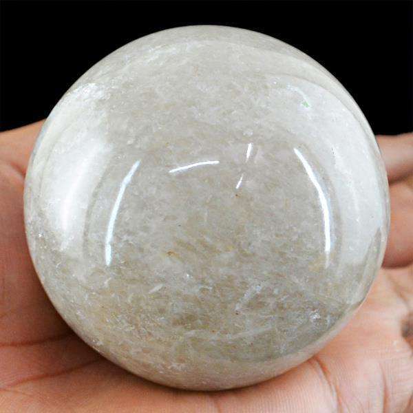gemsmore:Carved Rutile Quartz Reiki Crystal Healing Sphere