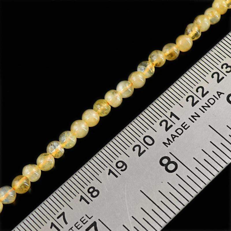 gemsmore:Citrine Drilled Beads Strand - Natural Round Shape