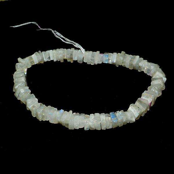 gemsmore:Copy of Natural Amazing Blue Flash Moonstone Drilled Beads Strand