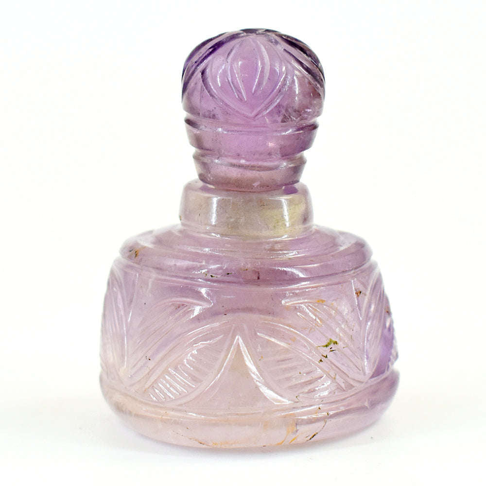 gemsmore:Craftsmen Ametrine Hand Carved Genuine Crystal Gemstone Carving Perfume Bottle