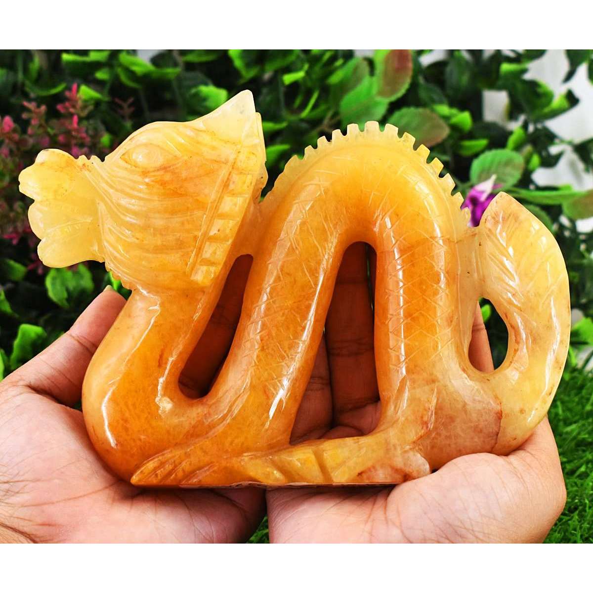 gemsmore:Craftsmen Aventurine Hand Carved Genuine Crystal Gemstone Carving Dragon