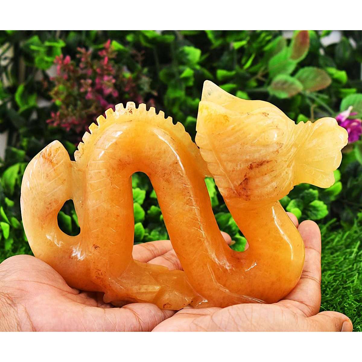gemsmore:Craftsmen Aventurine Hand Carved Genuine Crystal Gemstone Carving Dragon