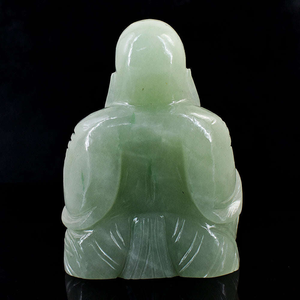 gemsmore:Craftsmen Aventurine Hand Carved Genuine Crystal Gemstone Carving Laughing Buddha