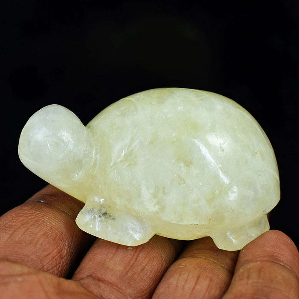 gemsmore:Craftsmen Aventurine  Hand Carved Genuine Crystal Gemstone Carving Turtle