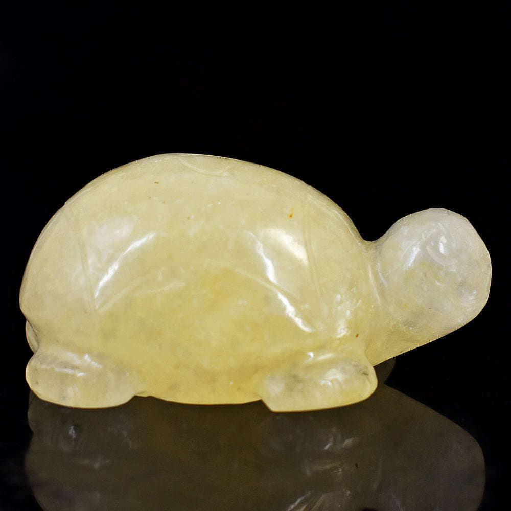 gemsmore:Craftsmen Aventurine  Hand Carved Genuine Crystal Gemstone Carving Turtle