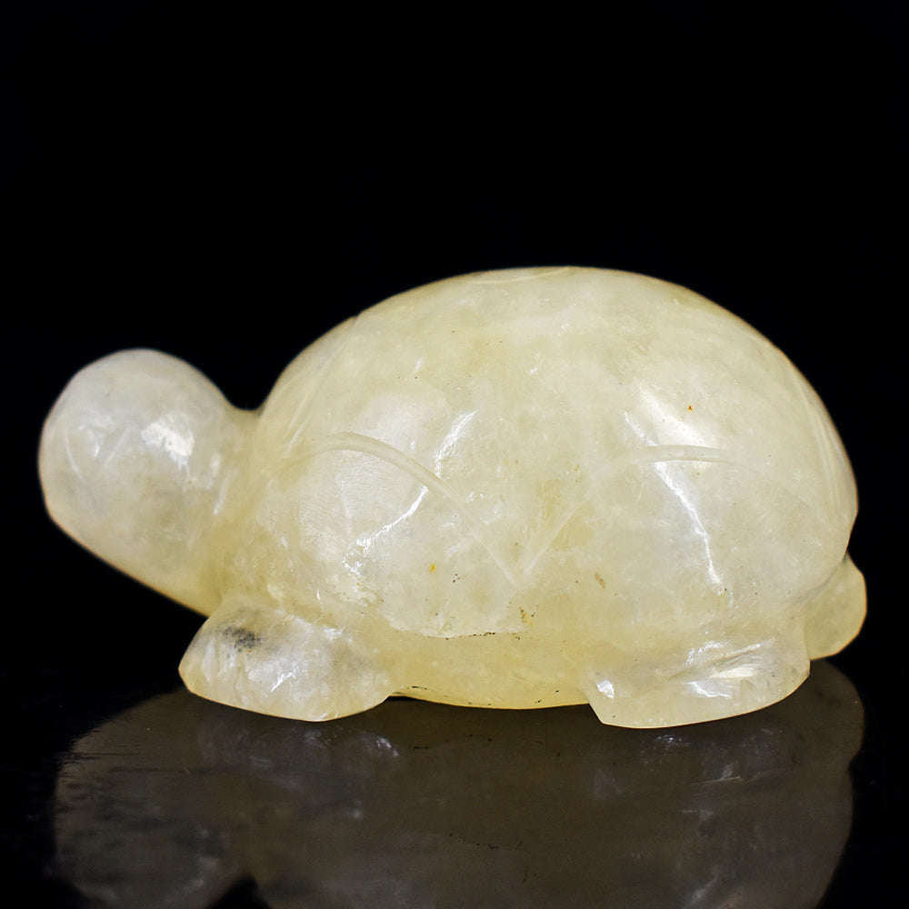 gemsmore:Craftsmen Aventurine  Hand Carved Genuine Crystal Gemstone Carving Turtle